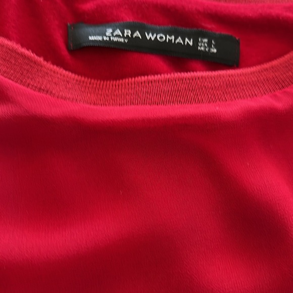 Chiffon long sleeve blouse with attached under shell - Picture 7 of 8